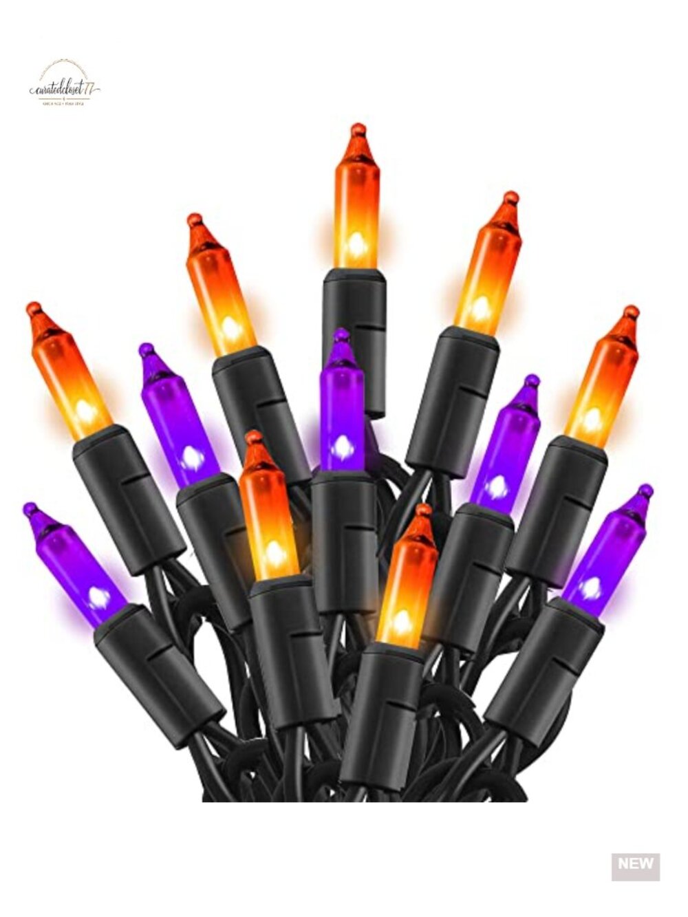 20FT Halloween String Lights with 100 Incandescent Bulbs Outdoor Patio Decor